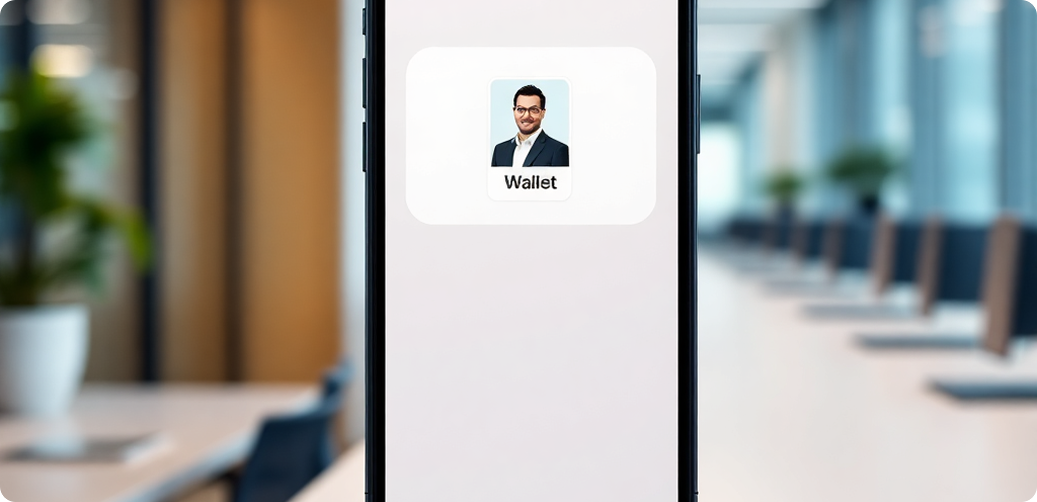iPhone showing Apple Wallet badge