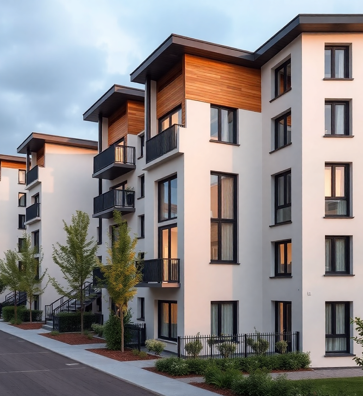 Modern apartment complex
