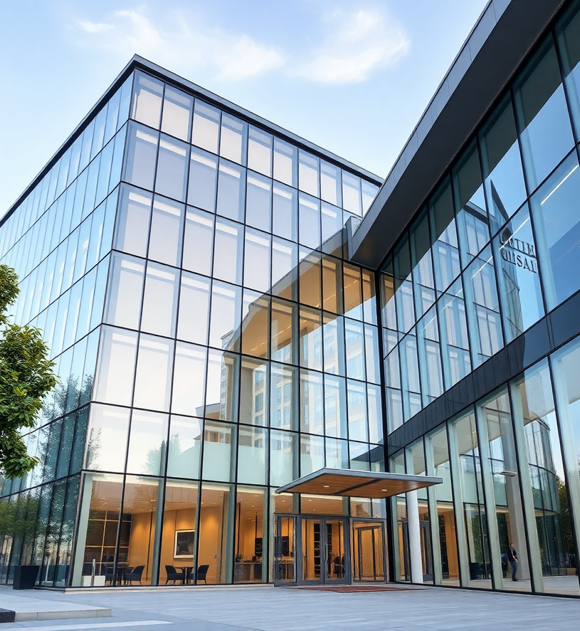 Corporate glass headquarters