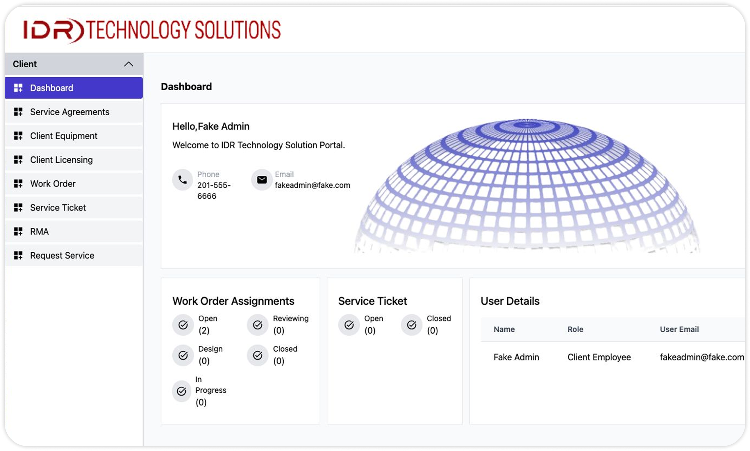 IDR Portal Dashboard